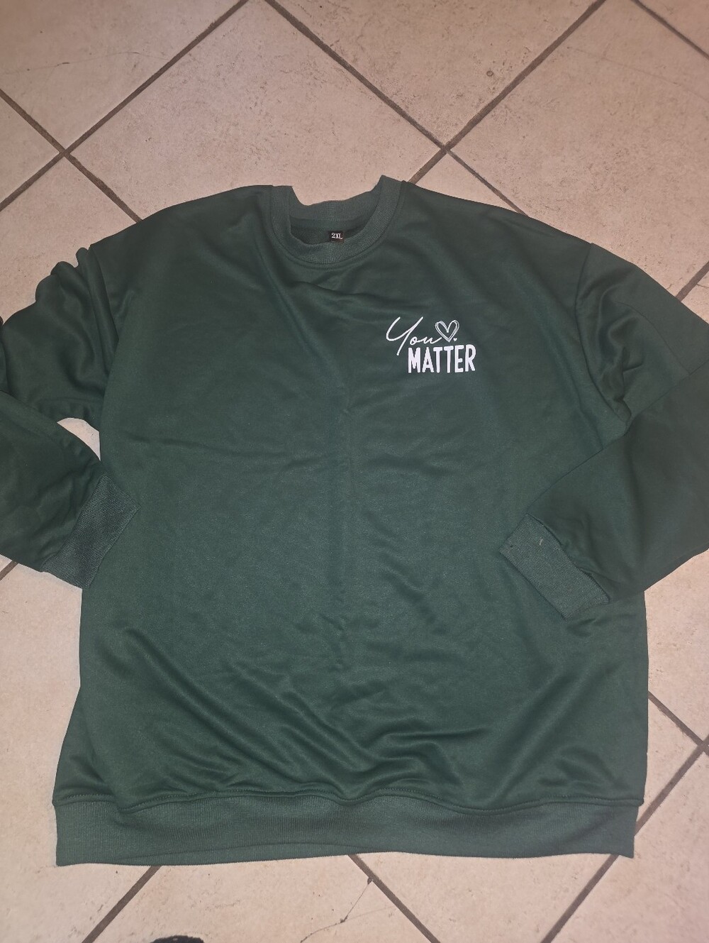 Ladies 2xl You Matter Shirt Plus Size In Green, Temu Brand NEW NO TAGS